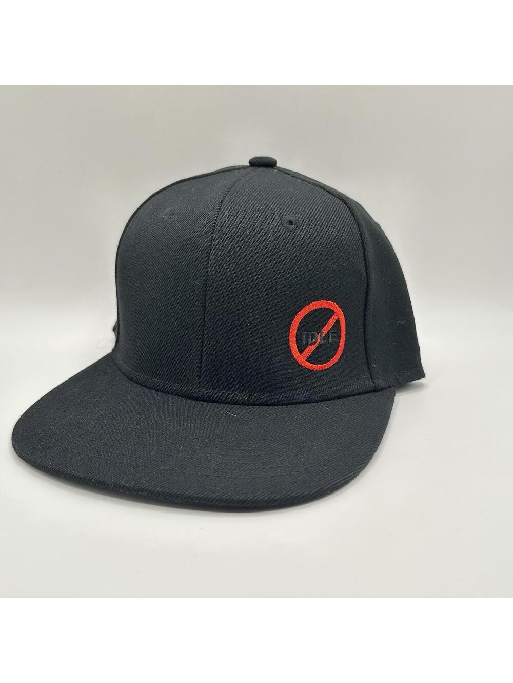 Mammoth Headwear No Idle Black & Red Snapback Hat One Size Fits Big
